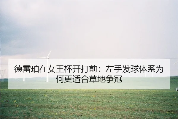 德雷珀在女王杯开打前：左手发球体系为何更适合草地争冠
